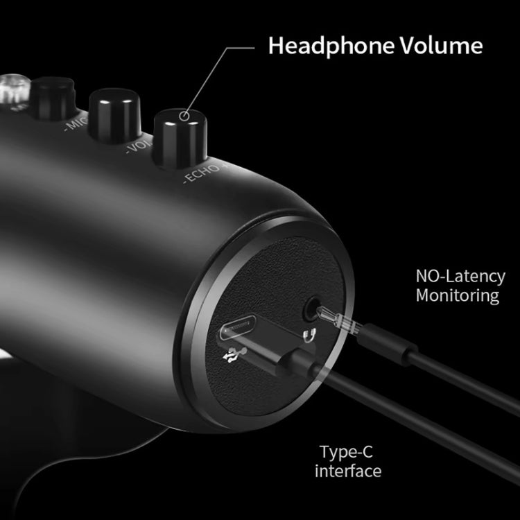 Microphone Professionnel USB Type-C Multifonction Podcast Microphone