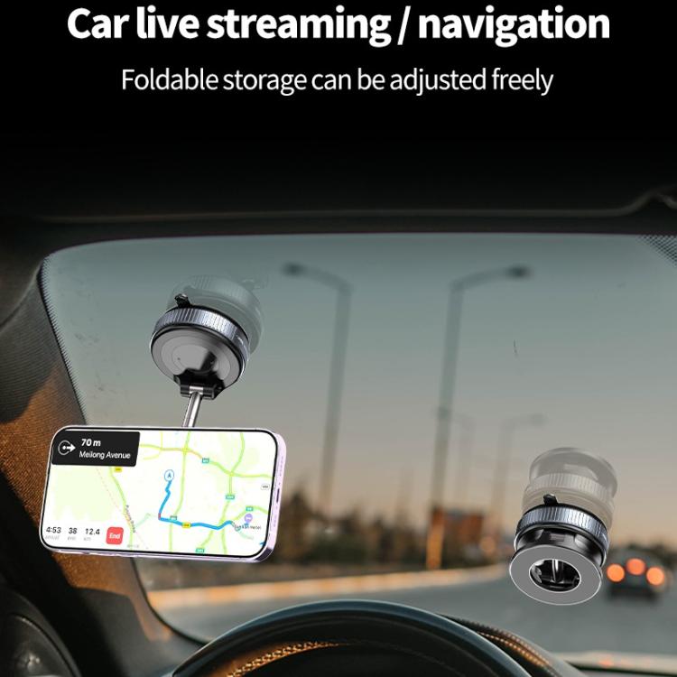 Support Téléphone Magnétique à Ventouse,Rotation 360° et Fixation Ultra Stable pour Voiture et Bureau