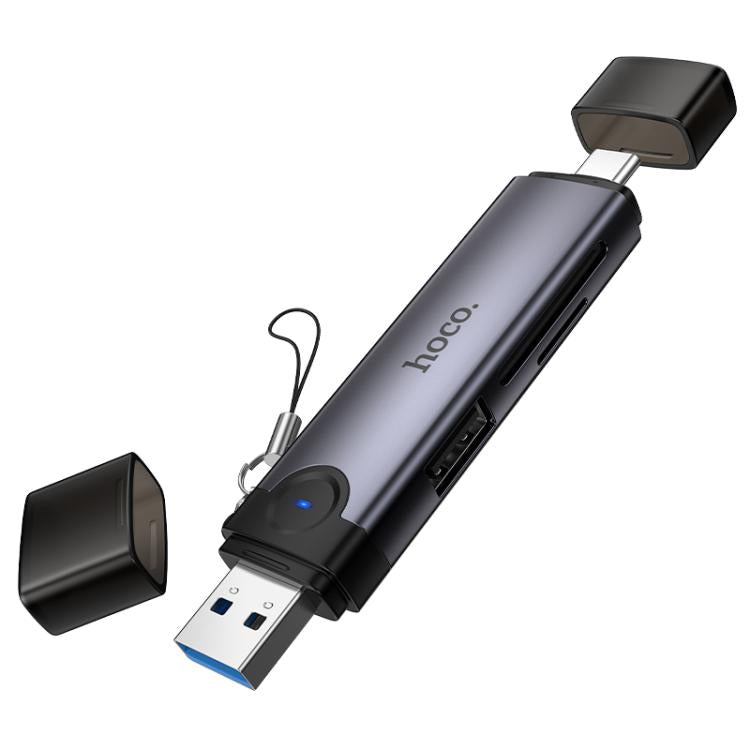 Lecteur de cartes portable 3 en 1 USB-A et USB-C / Type-C vers SD, TF, USB2.0