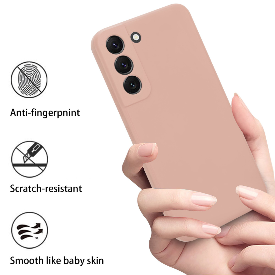 Coque pour Samsung S22 Color Silicone Liquide Antichoc Rose