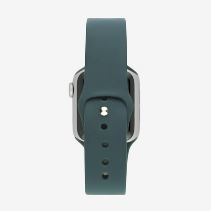 Bracelet de Montre Silicone Liquide Compatible avec Apple Watch Series 7 ,6,SE,5,4,45MM Vert