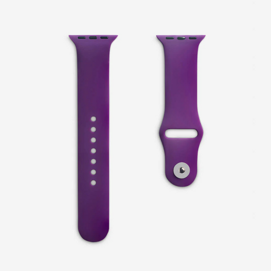 Bracelet en Silicone pour Apple Watch Series 9, Series 8 et Series 7 41 mm Violet