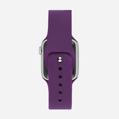 Bracelet en Silicone pour Apple Watch Series 9, Series 8 et Series 7 41 mm Violet