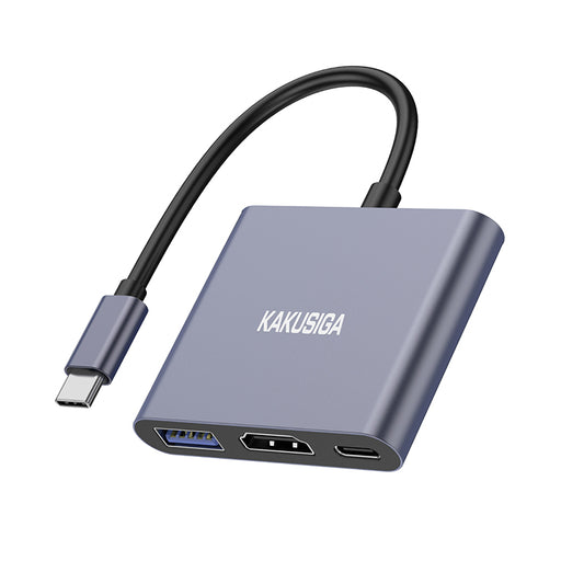 Adaptateur Convertisseur 3 en 1 Type-C vers USB3.0+HDMI+PD