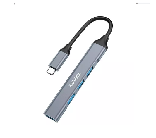 Adaptateur 4-en-1 Type C vers USB 3.0 5Gbps 480Mbps 9A (USB3.0), 5V0.5A (USB2.0)