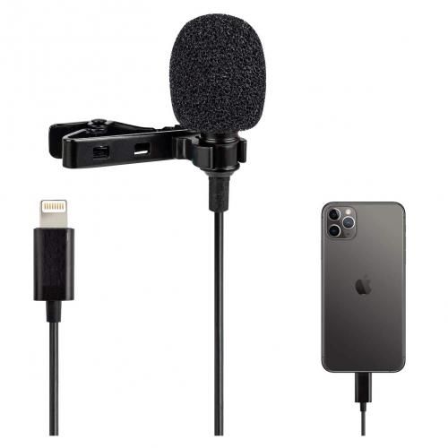 Microphone Lavalier pour port lightning (Compatible avec Series iPhone  longueur 1,5 m