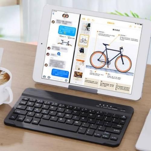 Clavier Bluetooth intelligent sans fil (8") Compatible avec tous les appareils compatibles Bluetooth noir