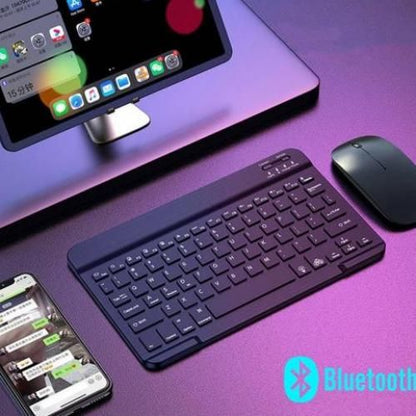 Clavier Bluetooth intelligent sans fil (8") Compatible avec tous les appareils compatibles Bluetooth noir