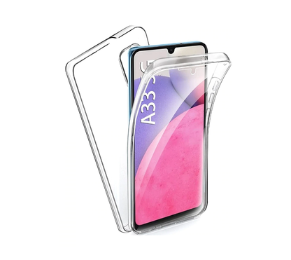 360 Degree Case for Samsung Galaxy A33 5G Full Protection Back PC Case and Front TPU Transparent