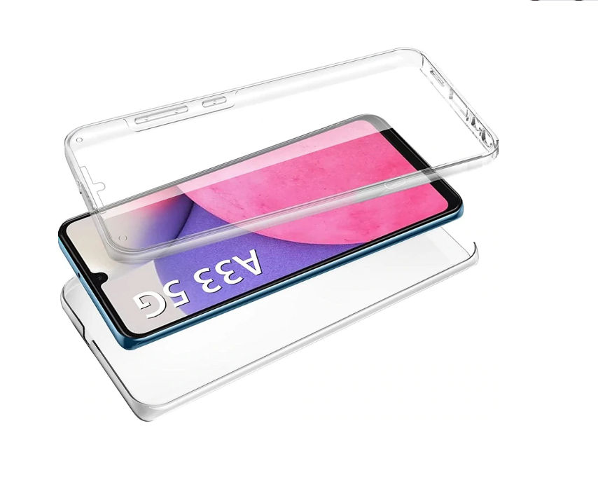 360 Degree Case for Samsung Galaxy A33 5G Full Protection Back PC Case and Front TPU Transparent