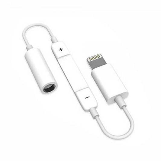 Adaptateur Lightning vers prise casque Contrôle Volume pour iPhone 14/13/12/11/XS/7/8 (Bluetooth)
