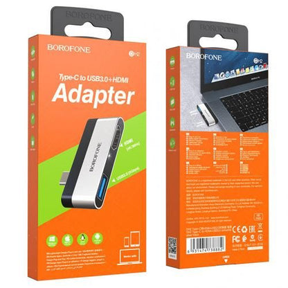 adaptateur macbook Adaptateur USB-C vers HDMI+USB3.0,large compatibilité